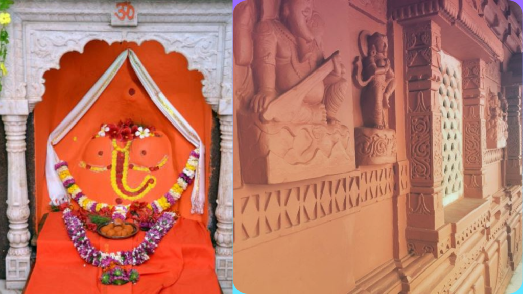 Ganesha Murti  and temple architecture 
